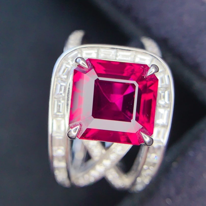 14k Gold 5.19 Ctw Natural Tourmaline & Diamond Ring - 4