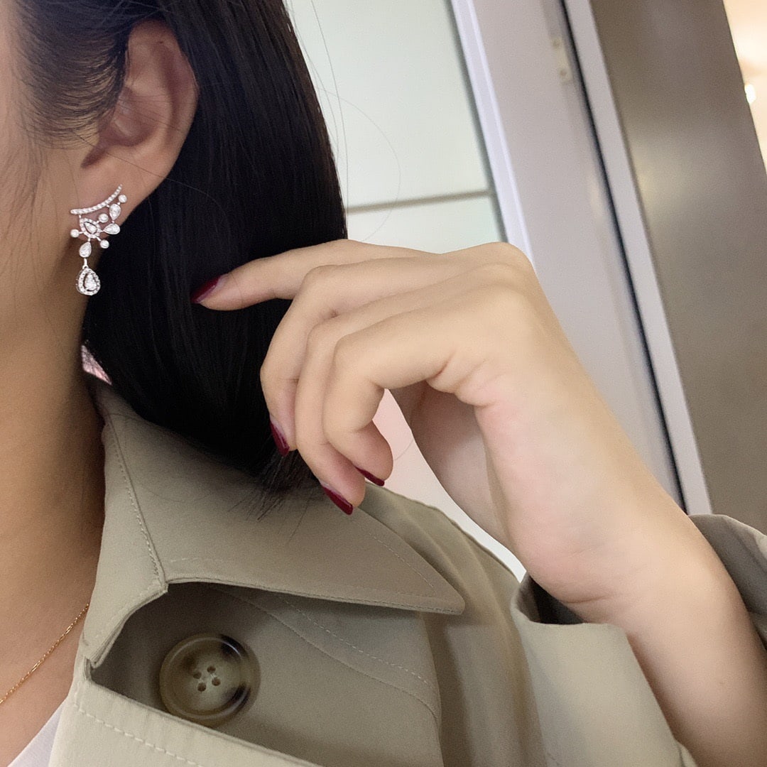 14k Gold 1 Ct Natural H Diamond Earrings - 5