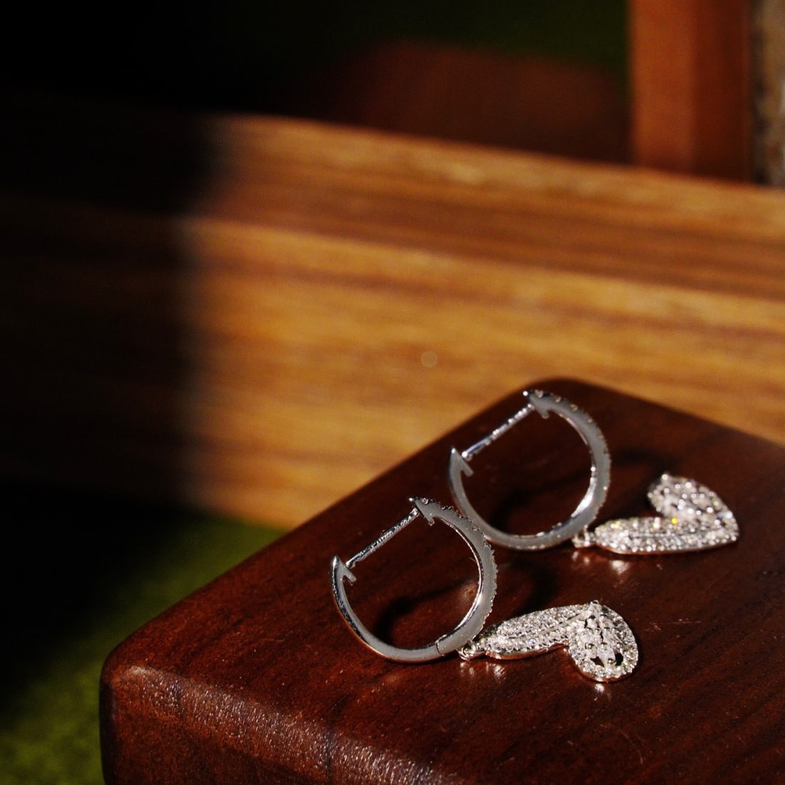 14k Gold 0.66 Ct Natural H Diamond Earrings - 3