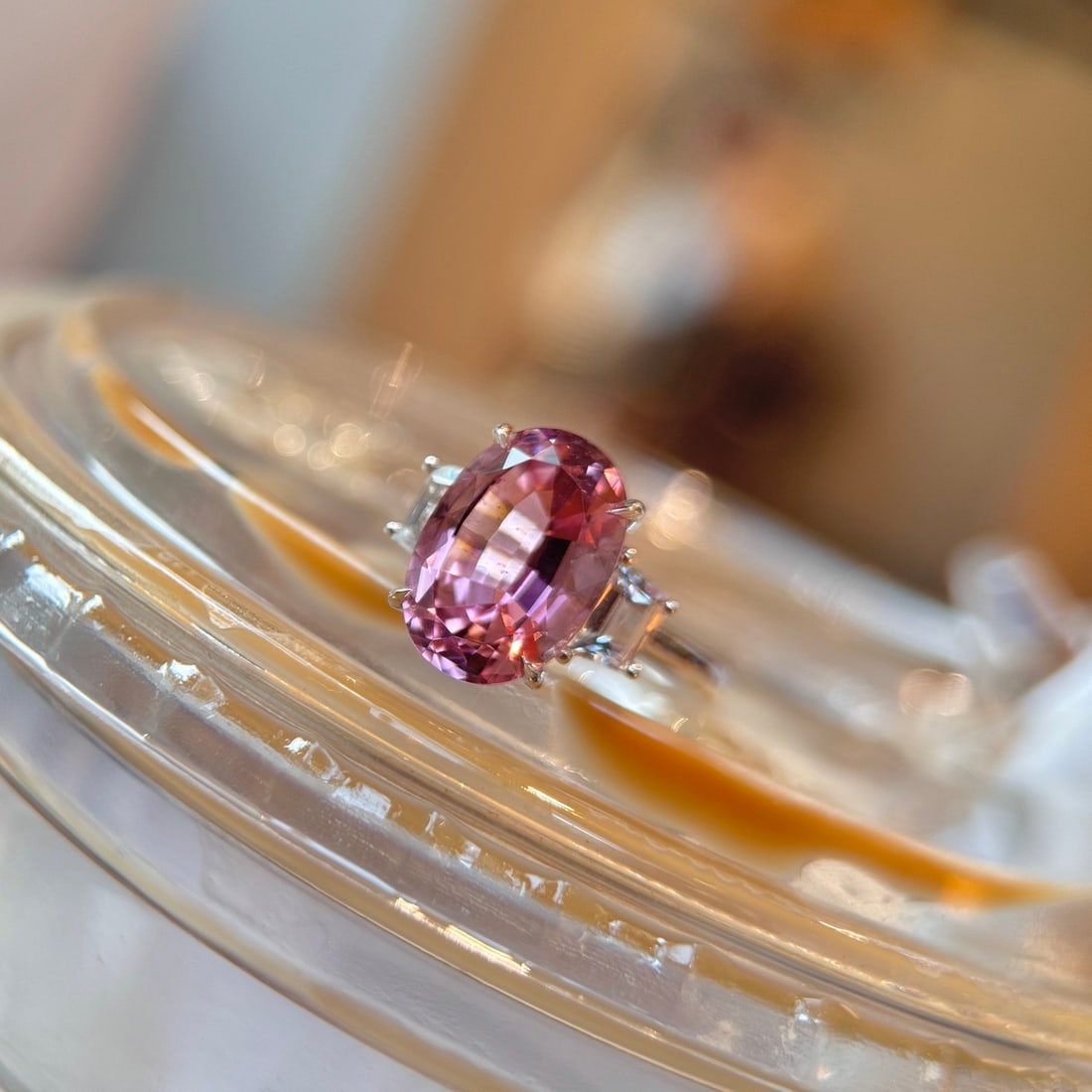 14k Gold 5.44 Ctw Natural Tourmaline & Sapphire Ring - 3