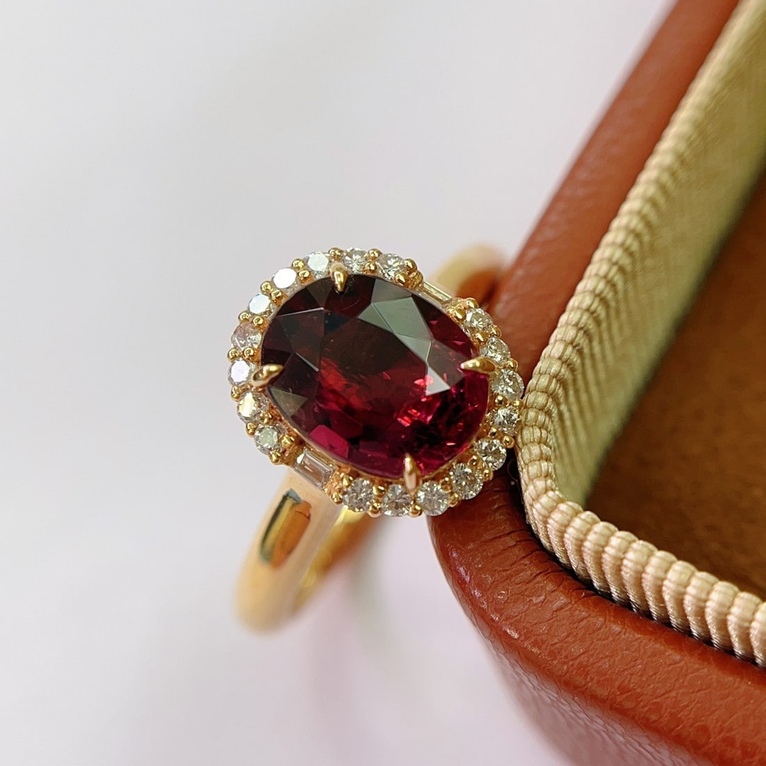 14k Gold 2.99 Ct Natural Tourmaline & Diamond Ring - 4