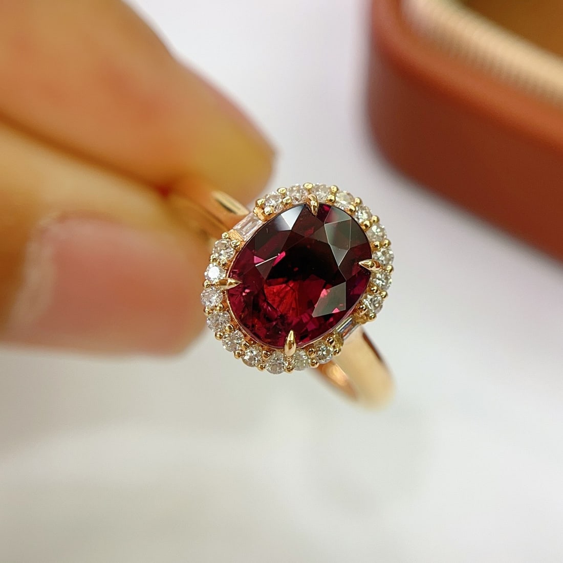 14k Gold 2.99 Ct Natural Tourmaline & Diamond Ring - 5