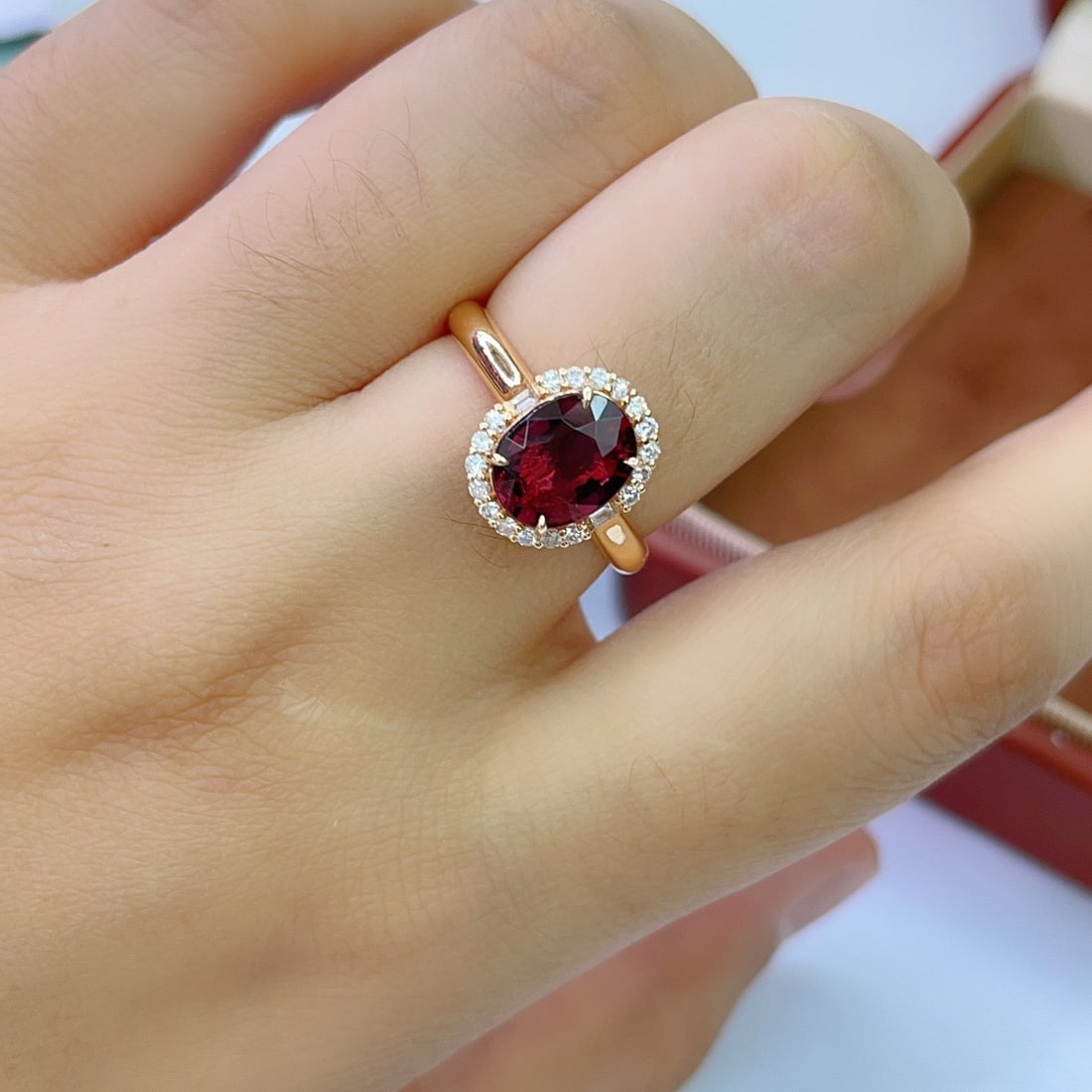 14k Gold 2.99 Ct Natural Tourmaline & Diamond Ring - 6