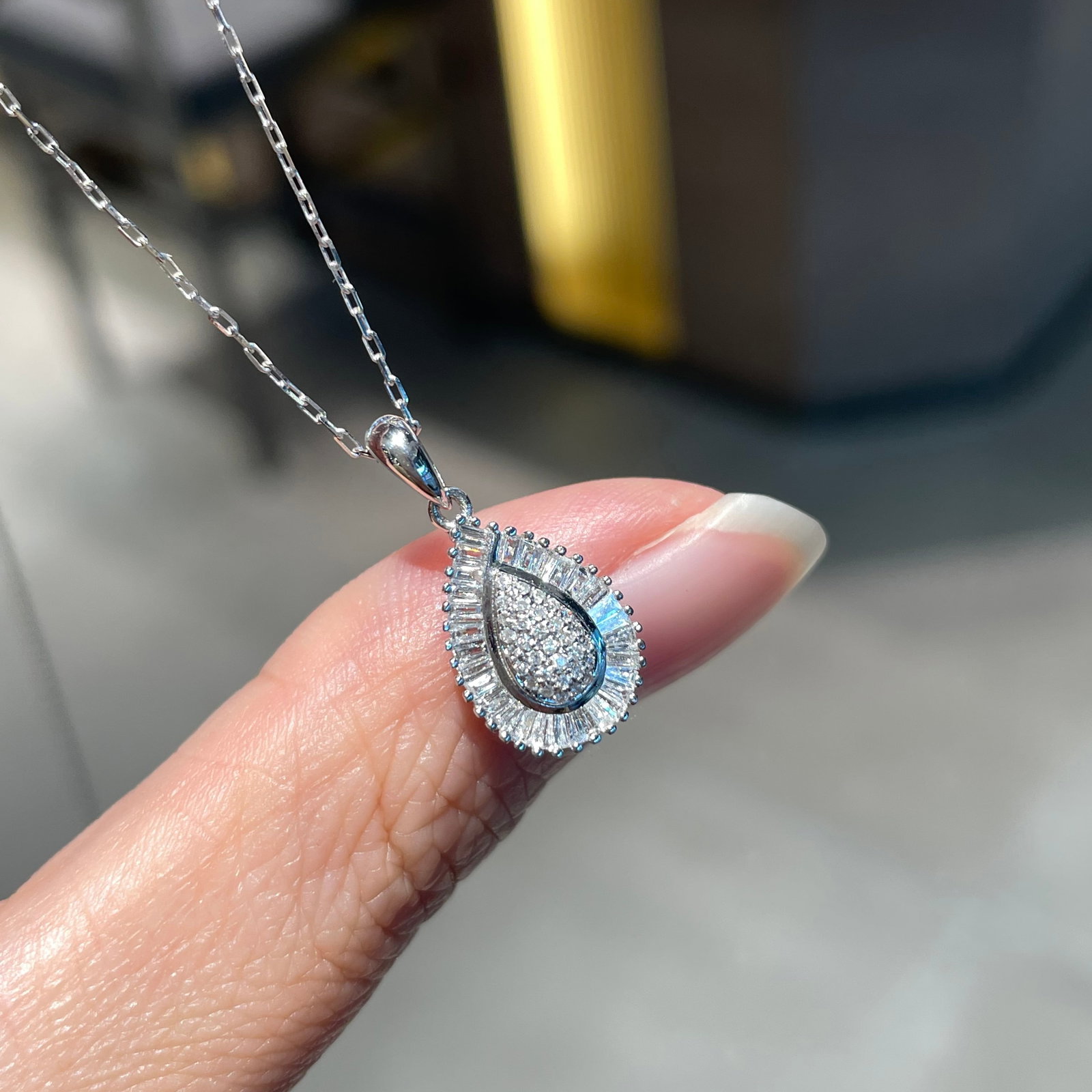 14k Gold 0.40 Ct Natural H Diamond Pendant( Without Chain ) - 2