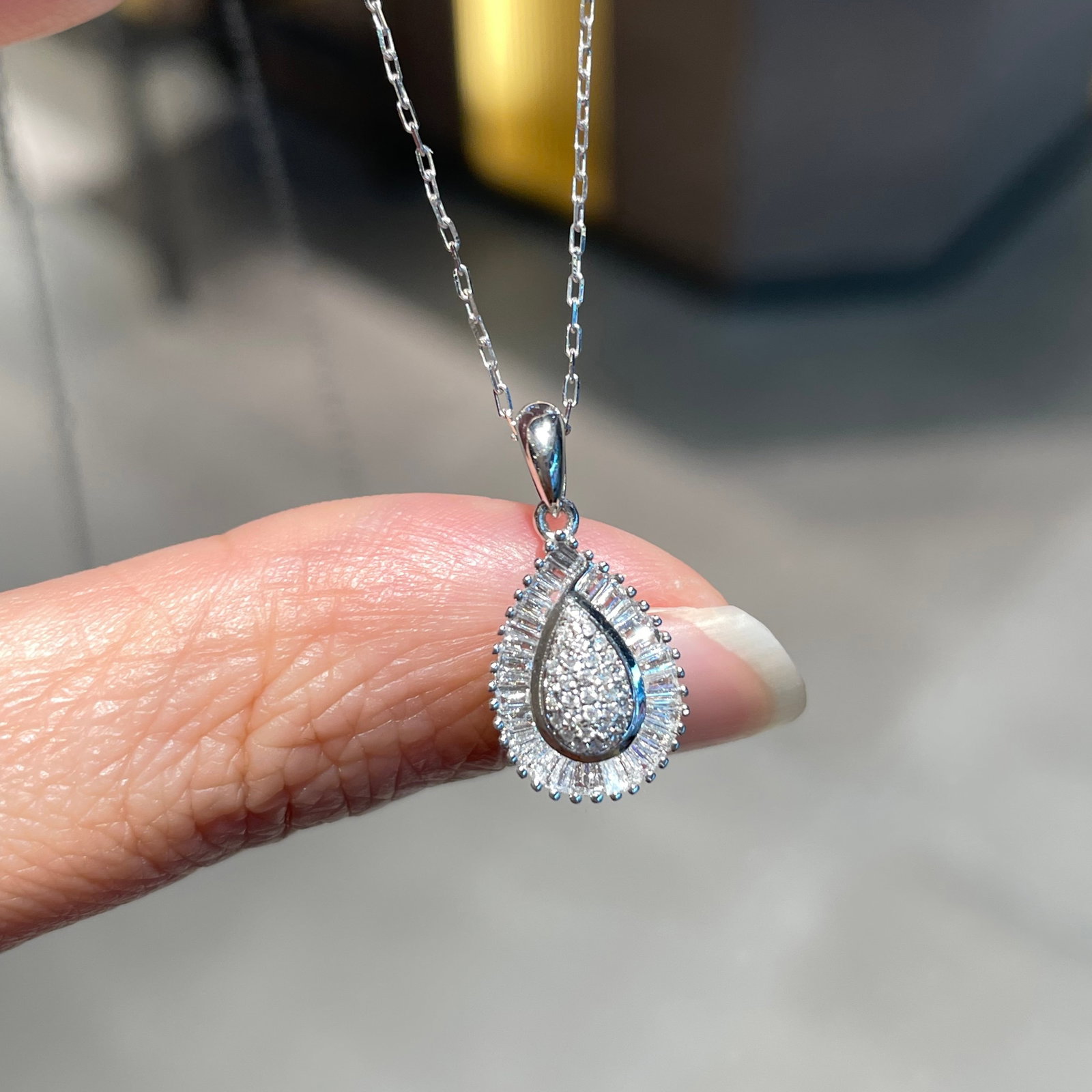 14k Gold 0.40 Ct Natural H Diamond Pendant( Without Chain ) - 4