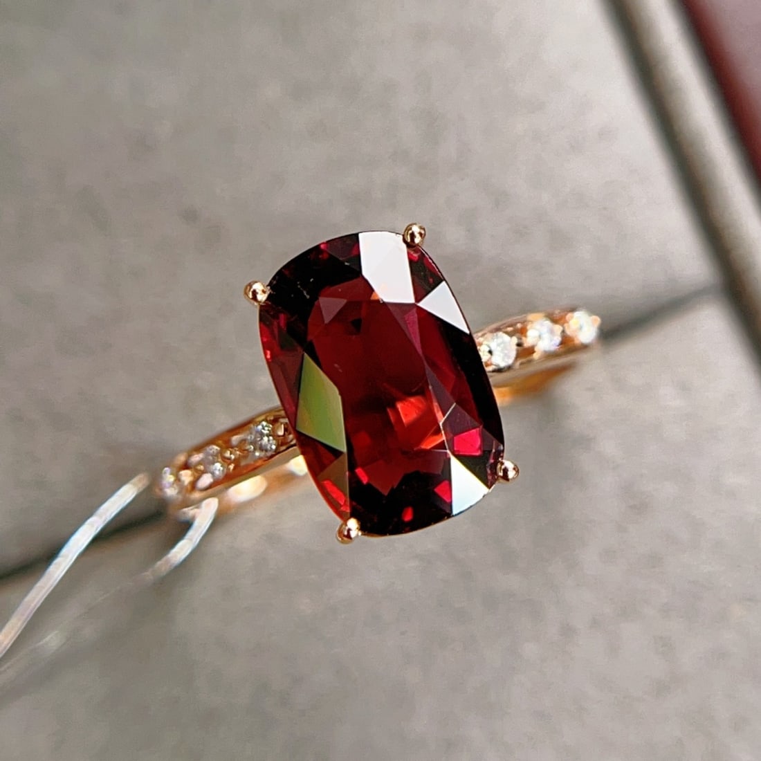 14k Gold 2.61 Ctw Natural Tourmaline & Diamond Ring - 2