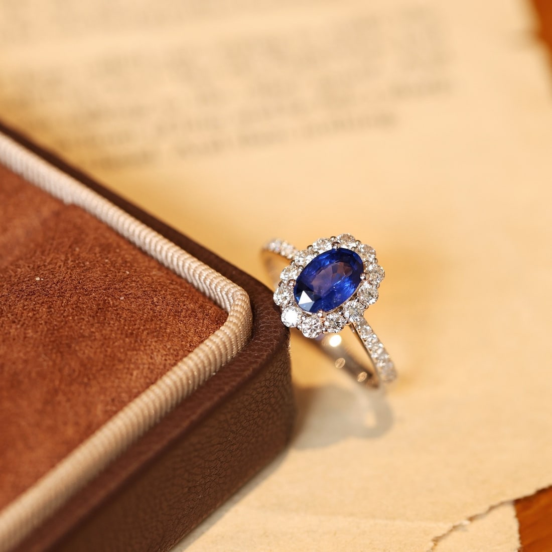 14k Gold 1.96 Ctw Natural Sapphire & Diamond Ring - 2