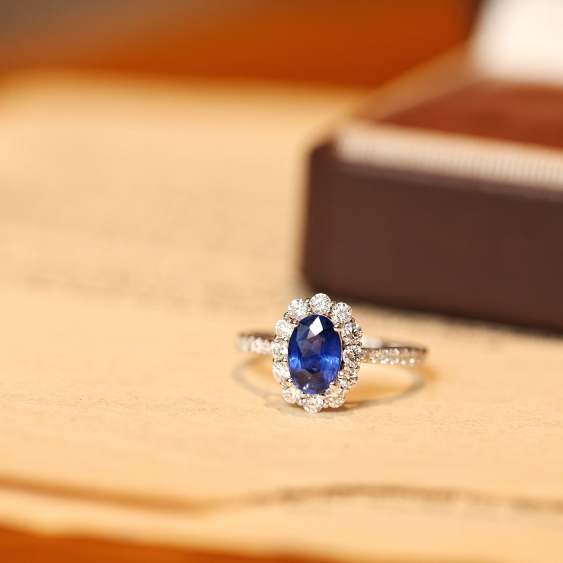 14k Gold 1.96 Ctw Natural Sapphire & Diamond Ring - 7