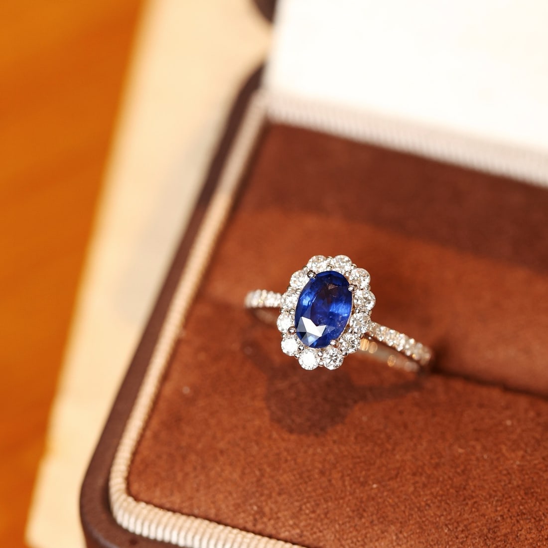 14k Gold 1.96 Ctw Natural Sapphire & Diamond Ring - 8
