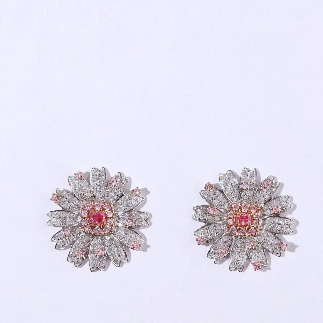 14k Gold 0.90 Ct Natural Color Diamond Earrings - 2