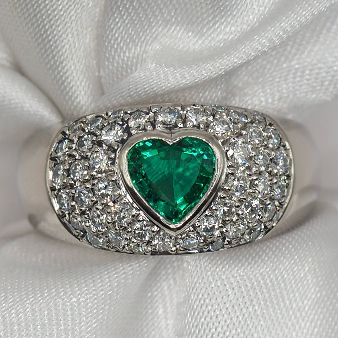 14k Gold 1.21 Ctw Natural Emerald & Diamond Ring - 4
