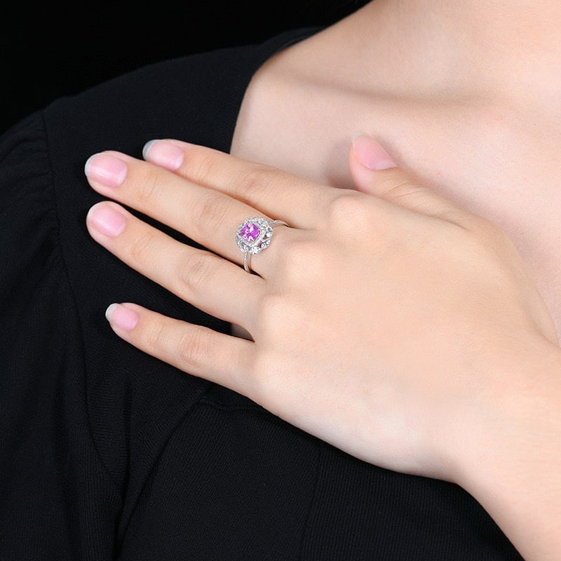 14k Gold 1.01 Ctw Natural Sapphire & Diamond Ring - 7