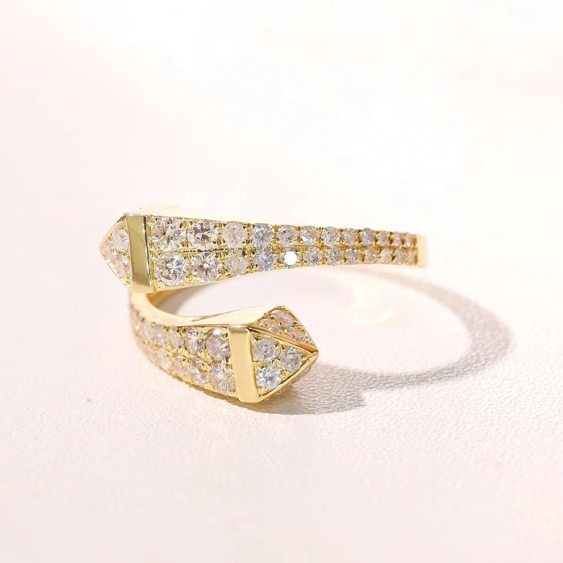 14k Gold 1.00 Ct Natural H Diamond Ring - 3