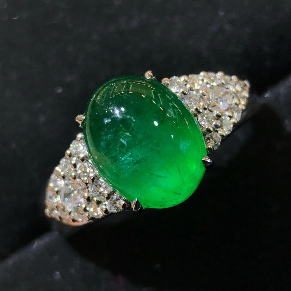 14k Gold 3.71 Ctw Natural Emerald & Diamond Ring - 3