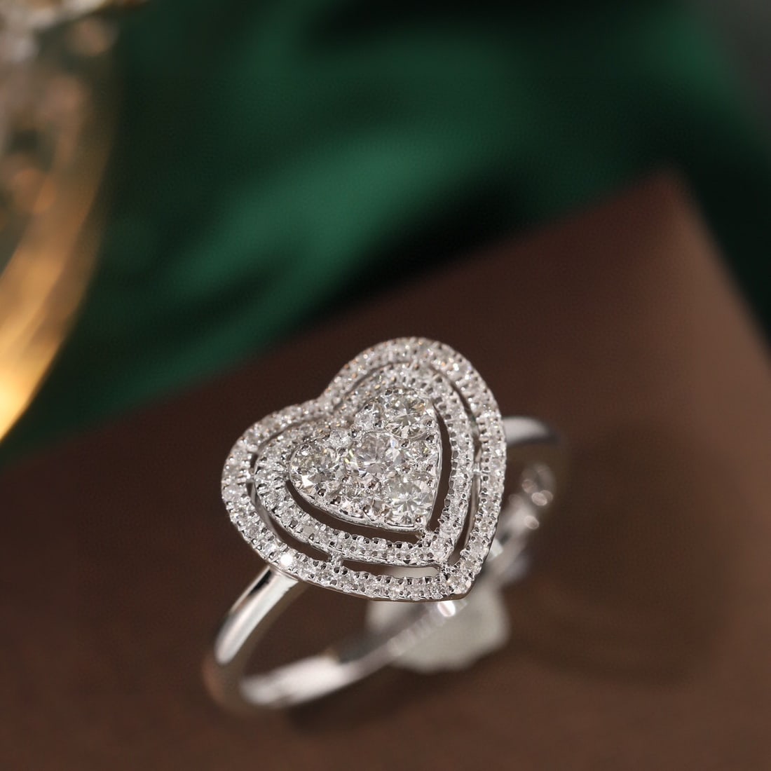 14k Gold 0.46 Ct Natural H Diamond Ring - 3