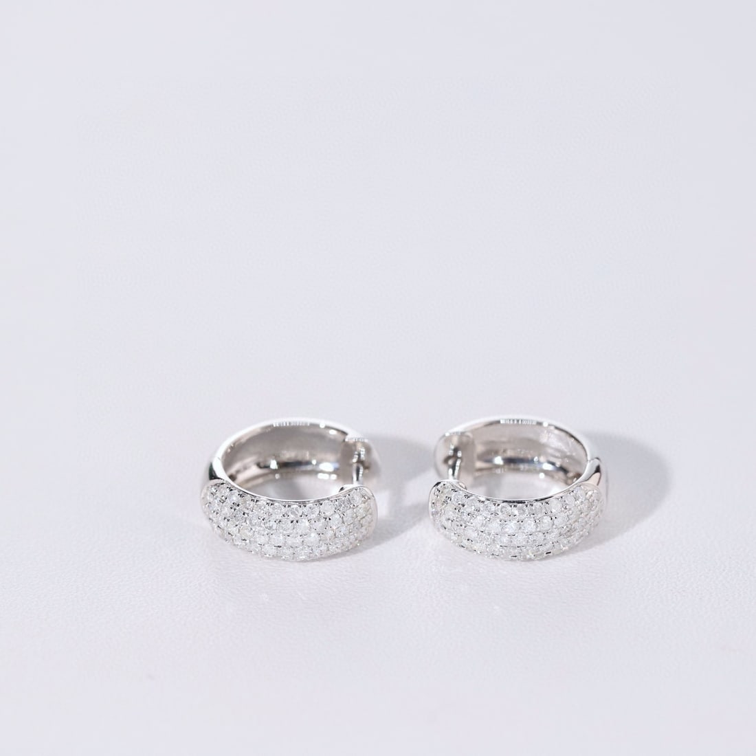 14k Gold 0.85 Ct Natural H Diamond Earrings - 4