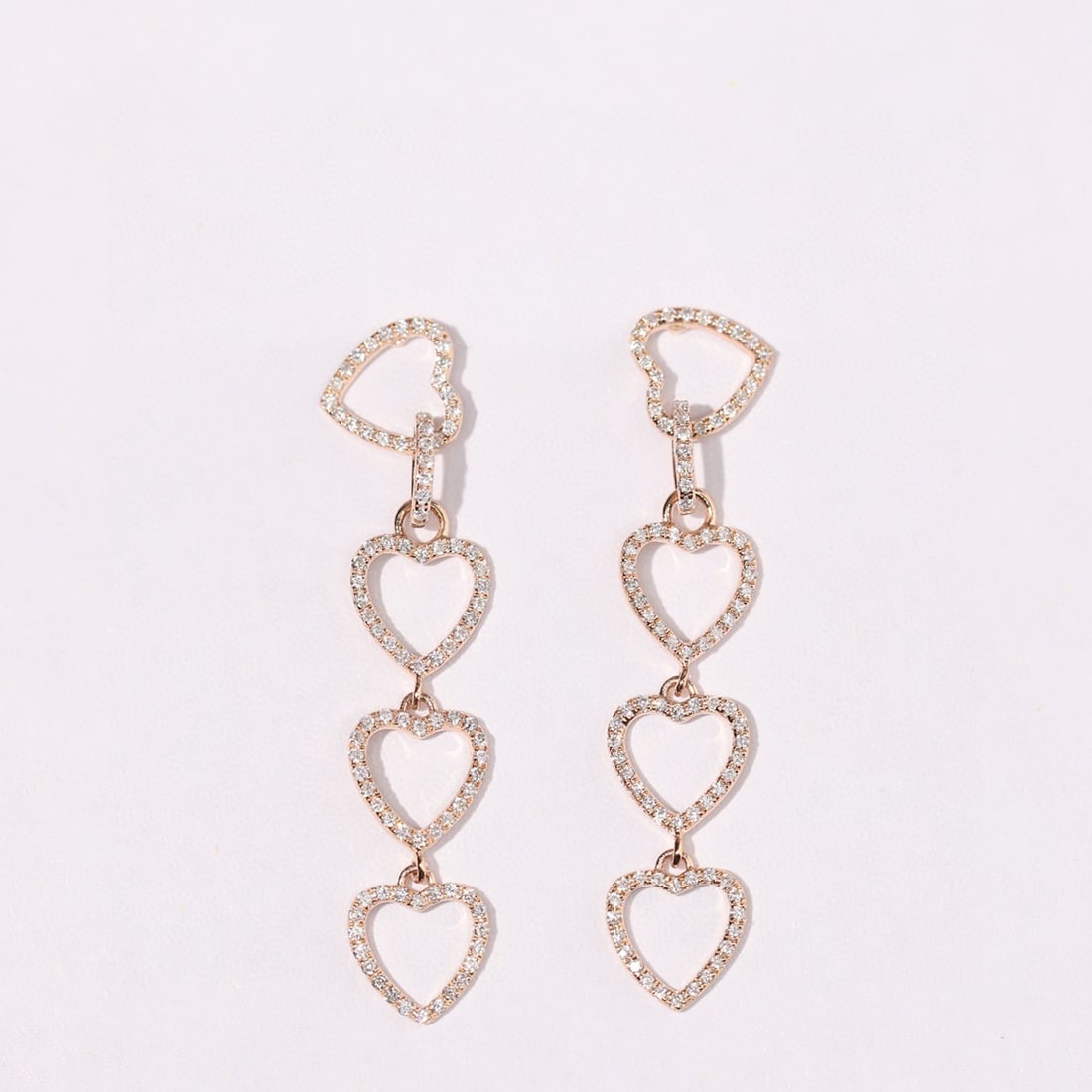 14k Gold 0.56 Ct Natural H Diamond Earrings - 7