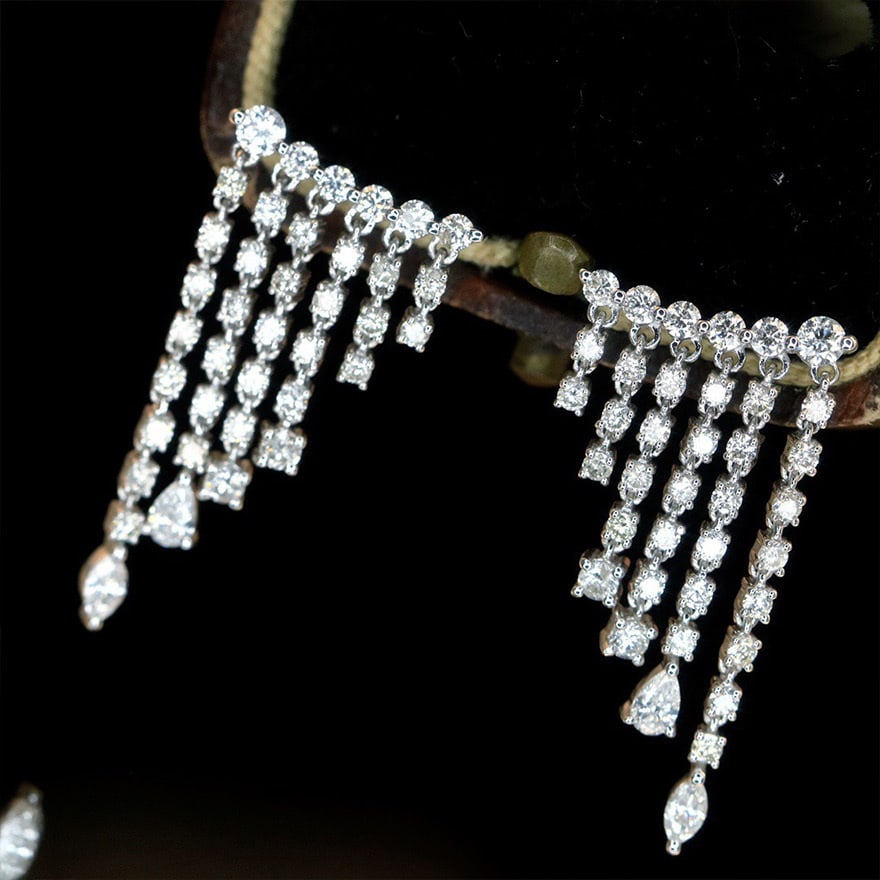 14k Gold 1.5 Ct Natural H Diamond Earrings - 3