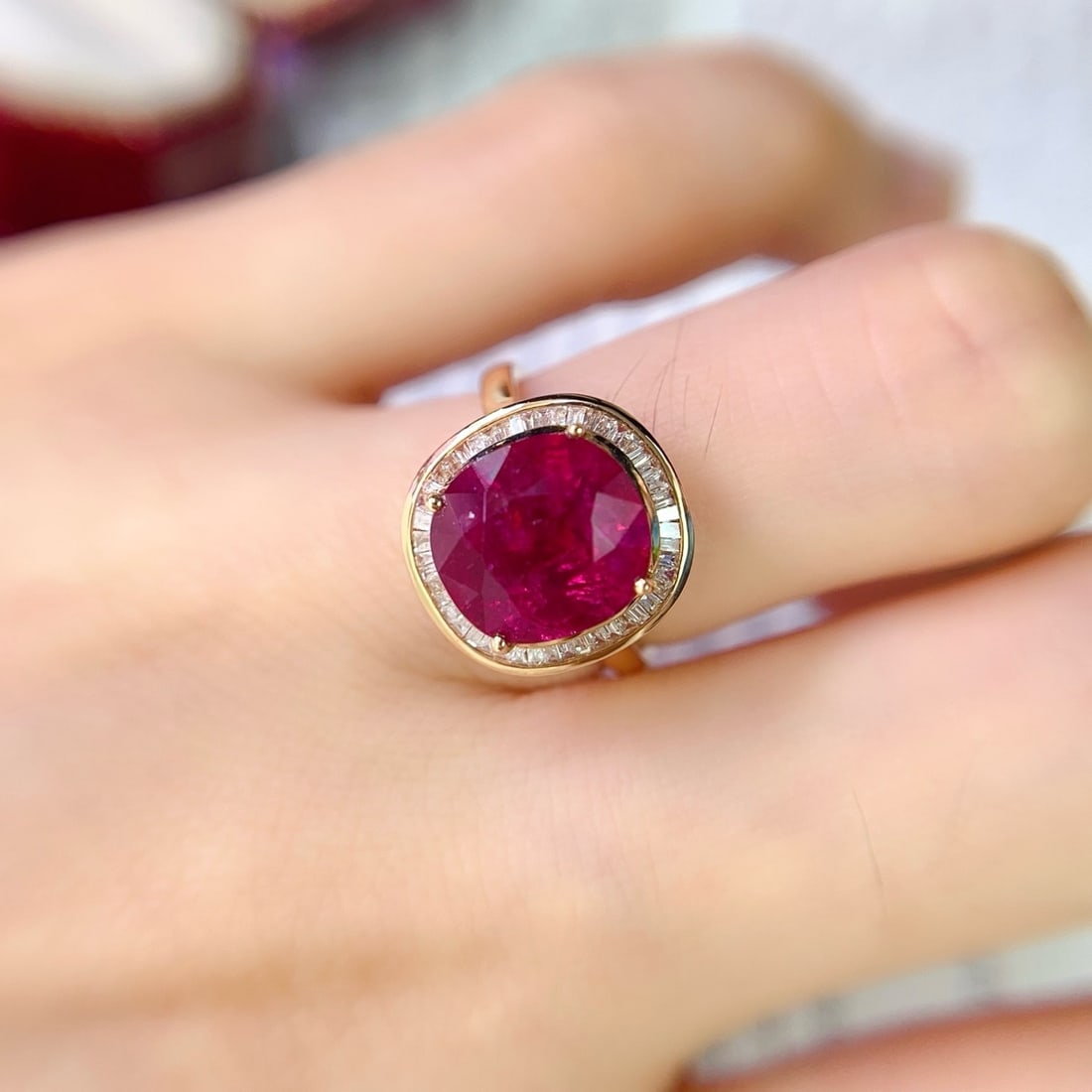 14k Gold 3.60 Ct Natural Tourmaline & Diamond Ring - 6