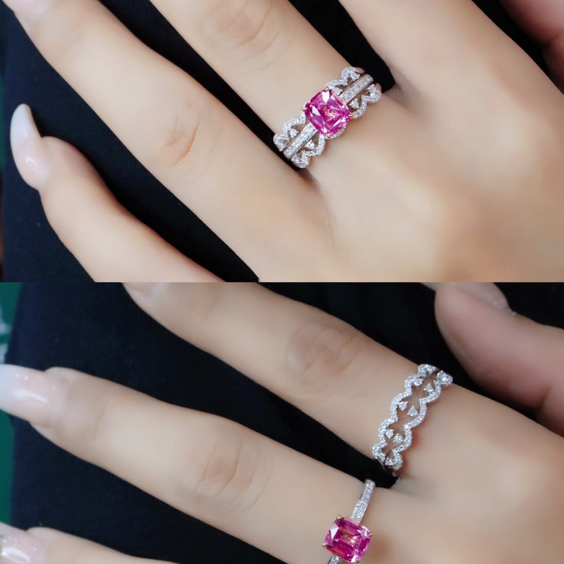 14k Gold 1.58 Ctw Natural Spinel & Diamond Ring - 4