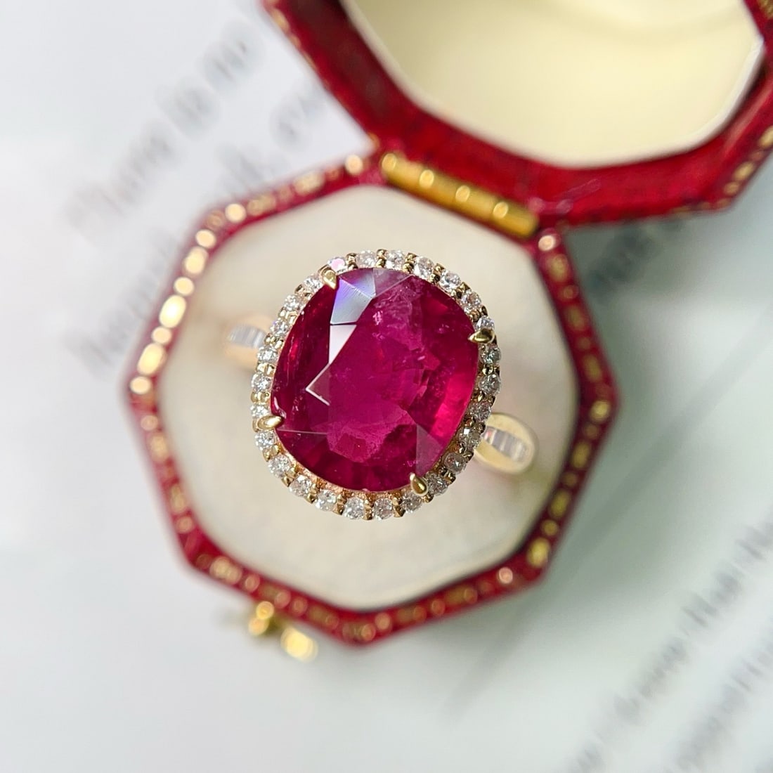 14k Gold 5.50 Ct Natural Tourmaline & Diamond Ring - 2
