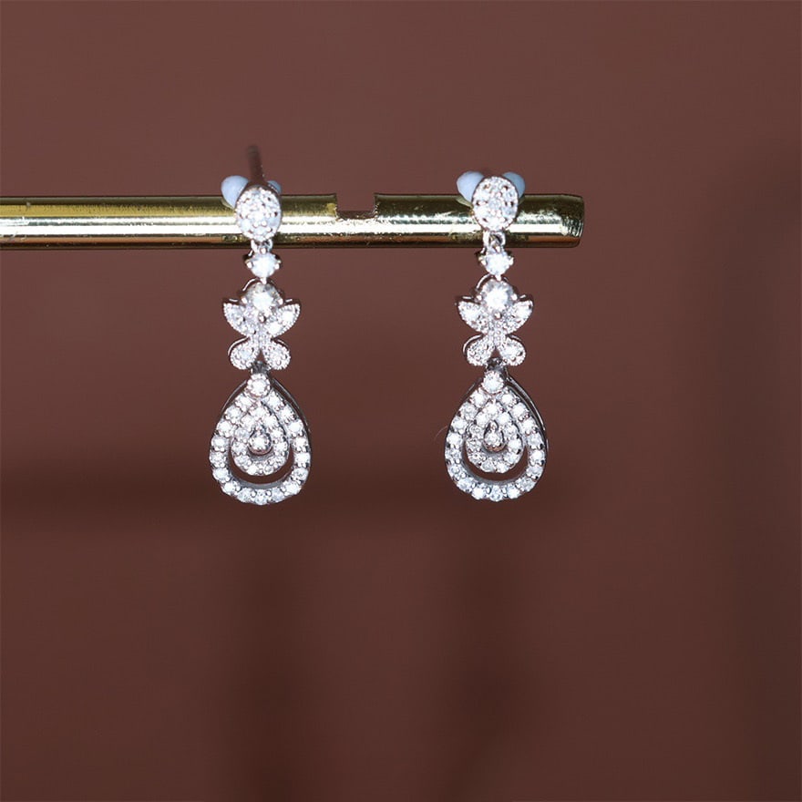 14k Gold 0.3 Ct Natural H Diamond Earrings - 2