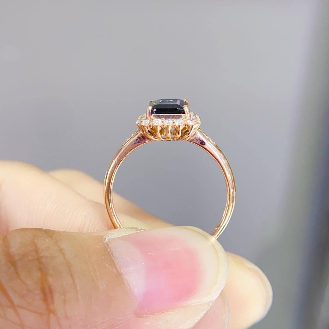 14k Gold 1.86 Ct Natural Tourmaline & Diamond Ring - 4
