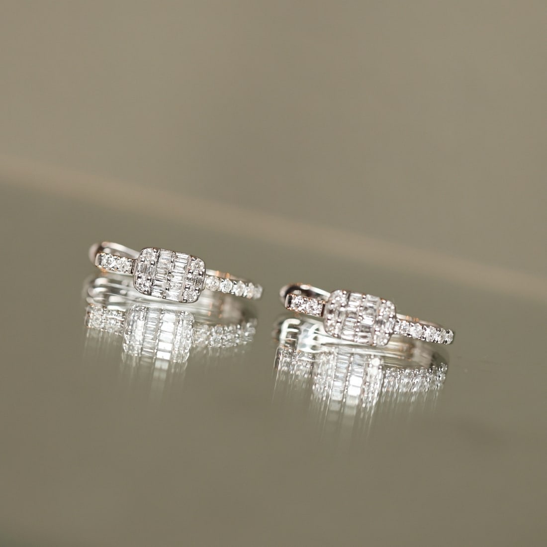 14k Gold 0.27 Ct Natural H Diamond Earrings - 2