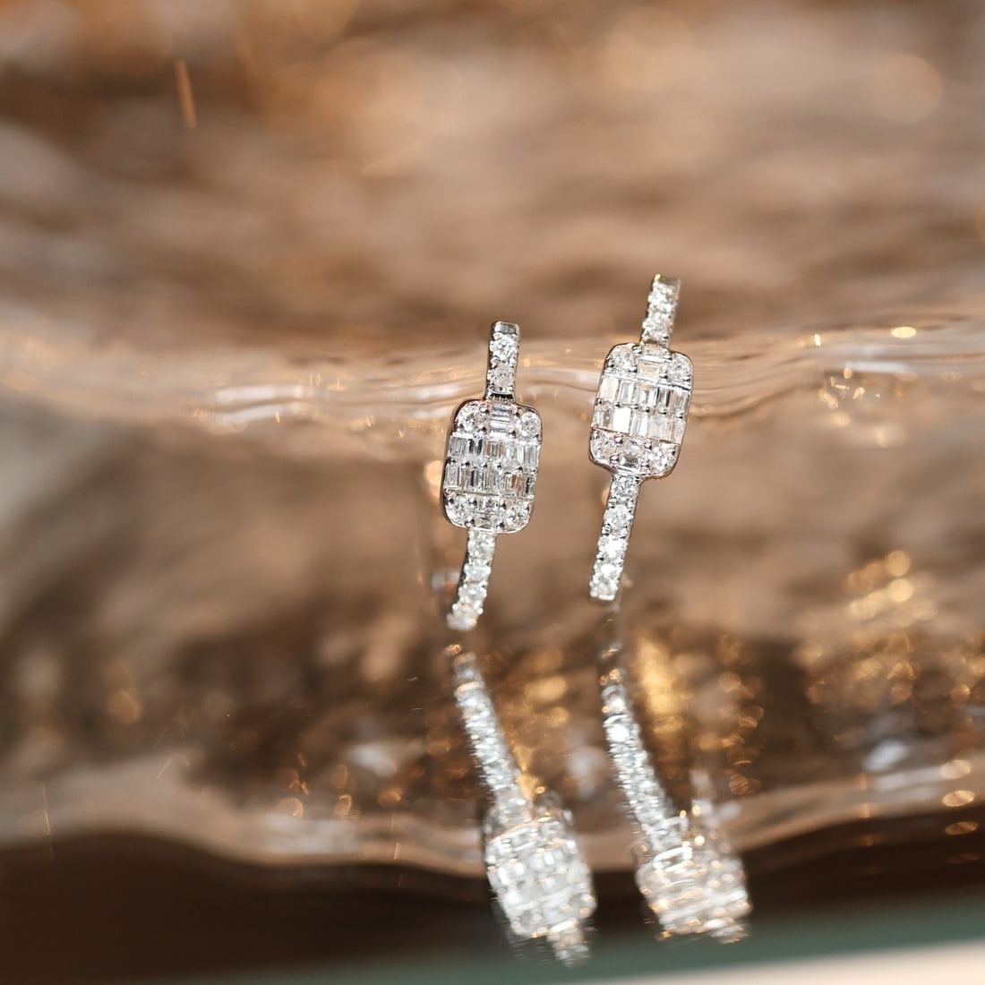 14k Gold 0.27 Ct Natural H Diamond Earrings - 3