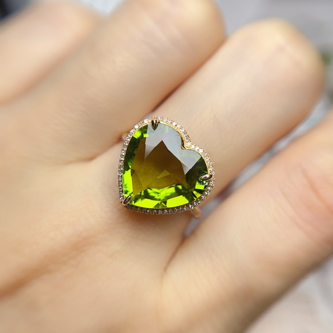 14k Gold 5.20 Ct Natural Tourmaline & Diamond Ring - 6