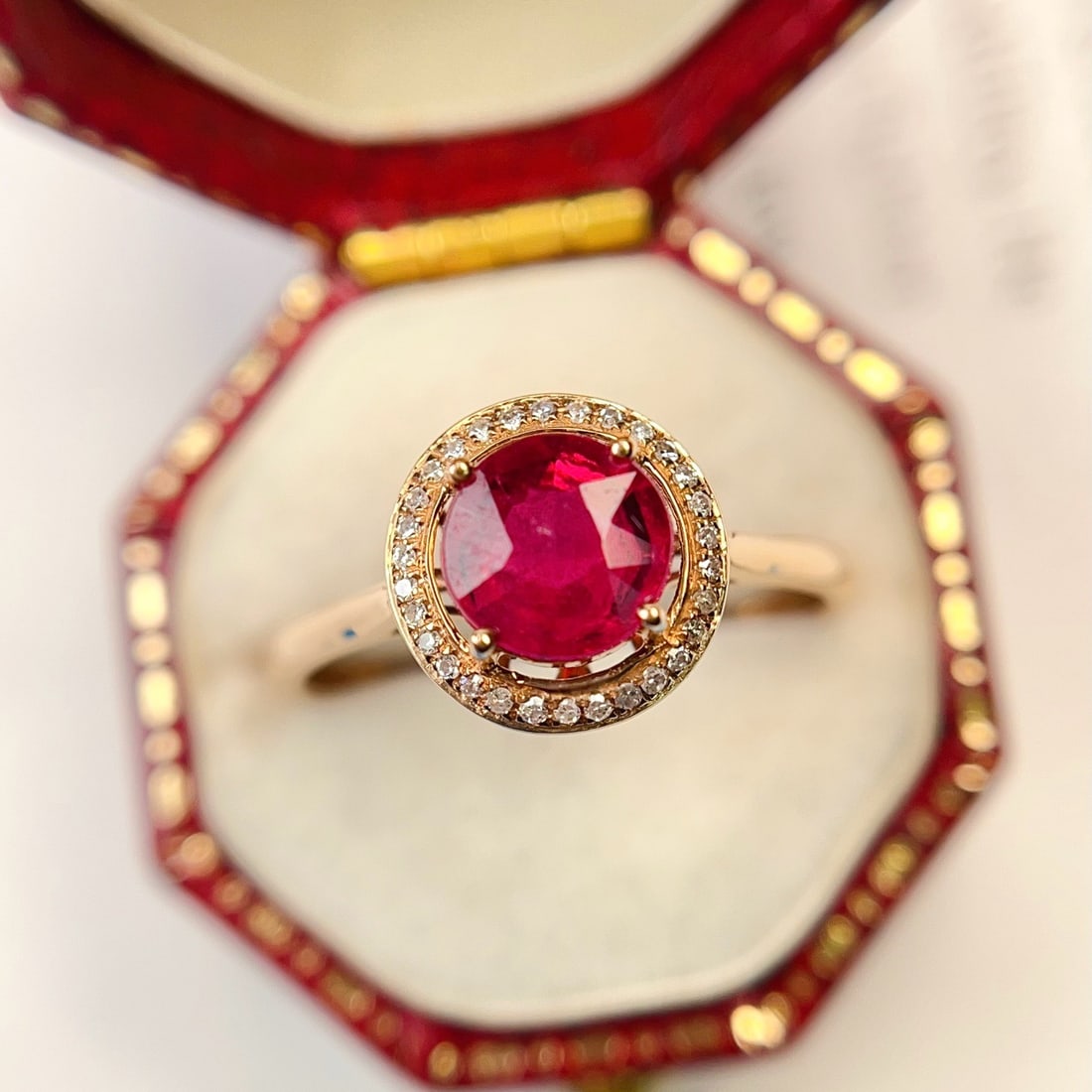 14k Gold 1.25 Ct Natural Tourmaline & Diamond Ring - 2