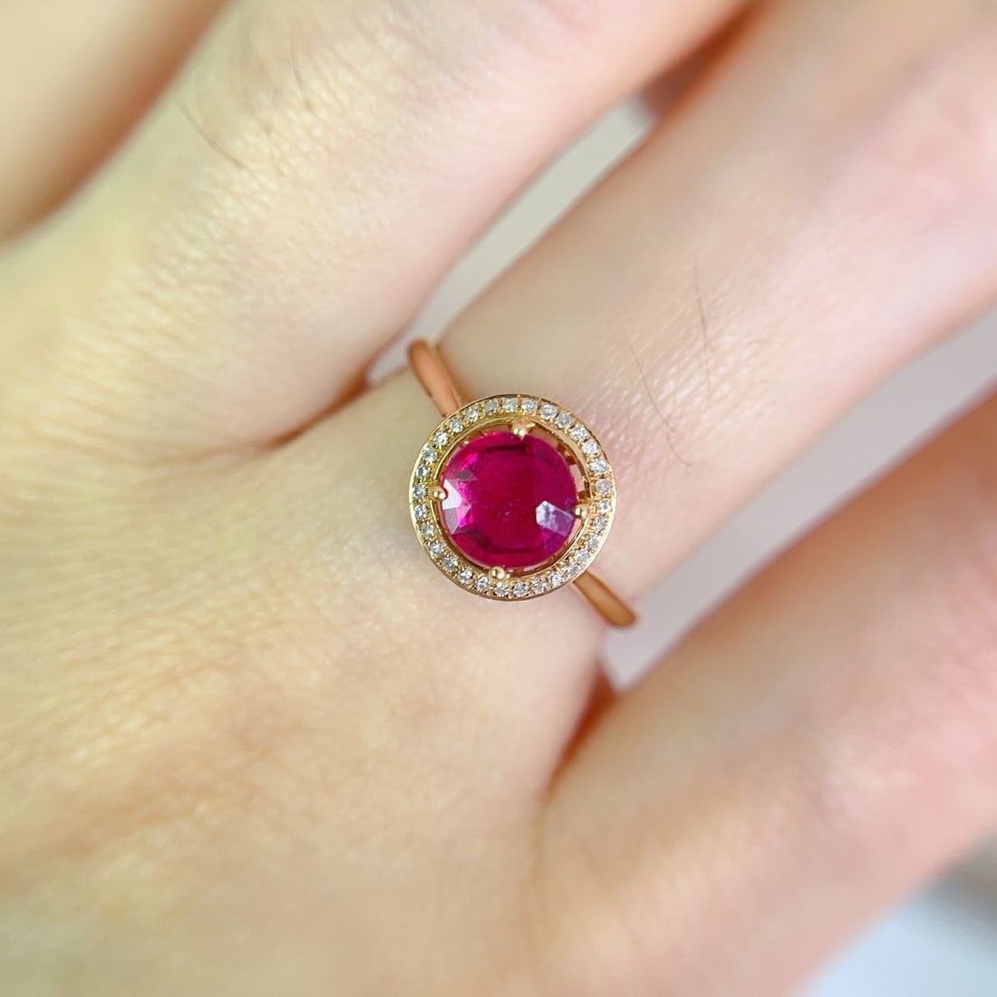 14k Gold 1.25 Ct Natural Tourmaline & Diamond Ring - 4