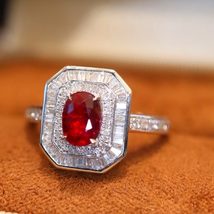 14k Gold 1.53 Ctw Natural Ruby & Diamond Ring - 2