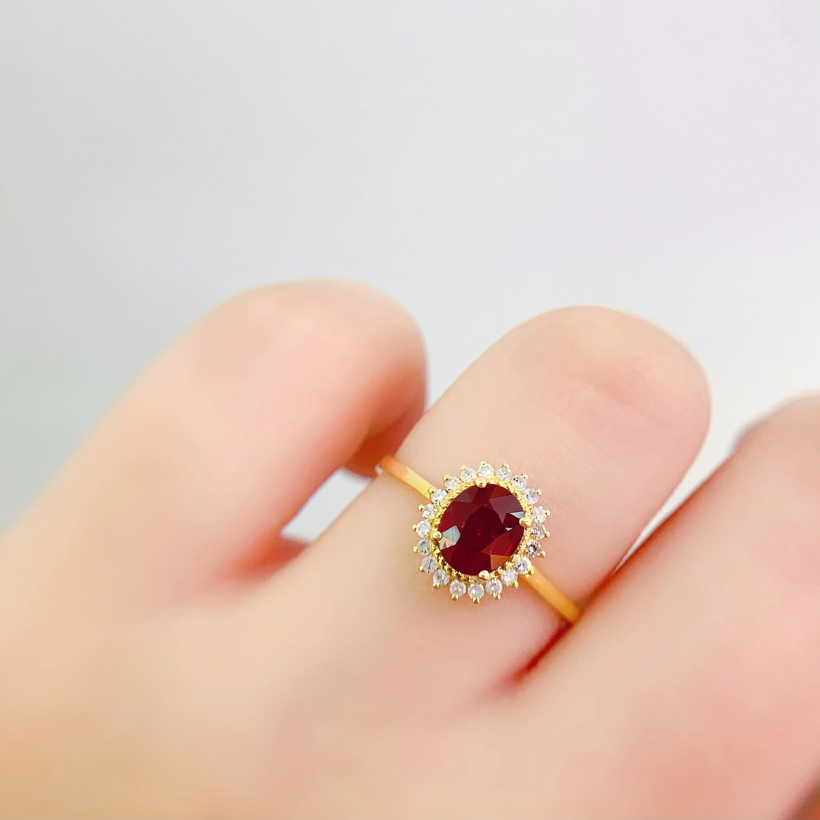 14k Gold 1 Ct Natural Ruby & Diamond Ring - 5