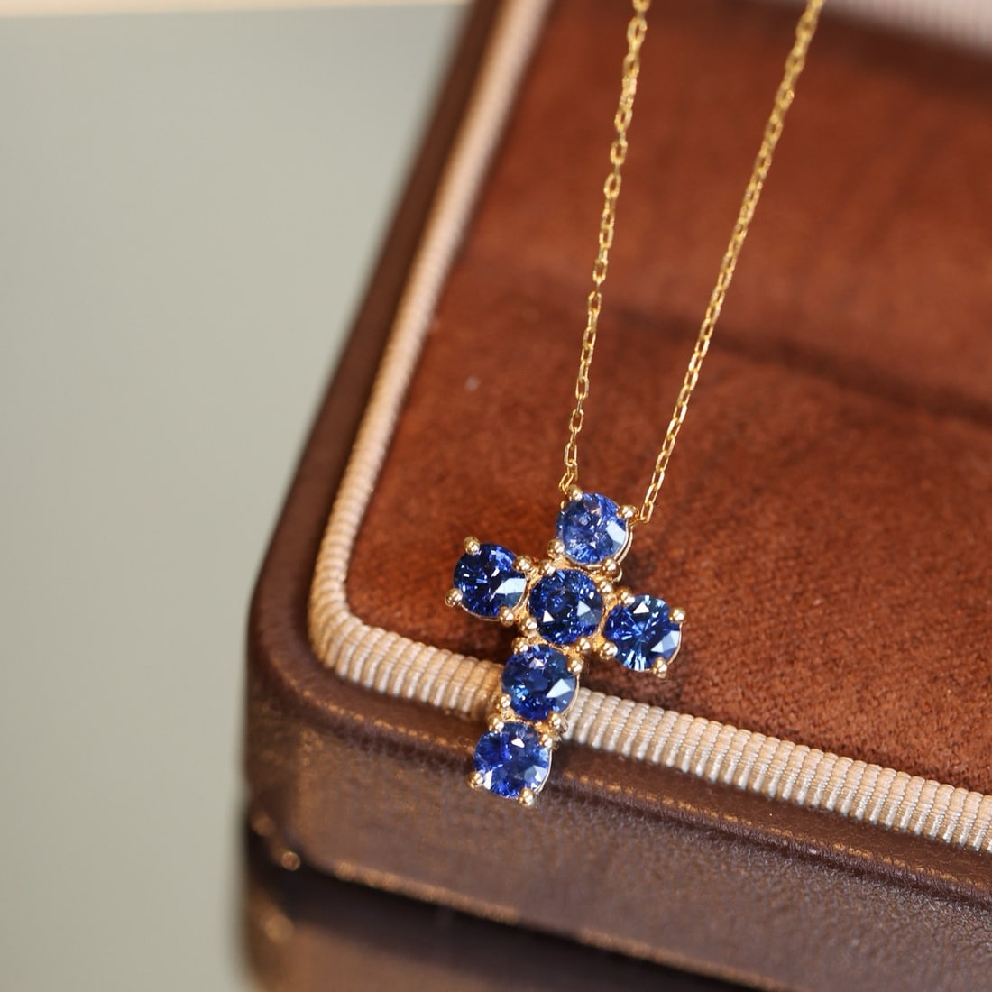 14k Gold 2 Ct Natural Sapphire Pendant( Without Chain ) - 3