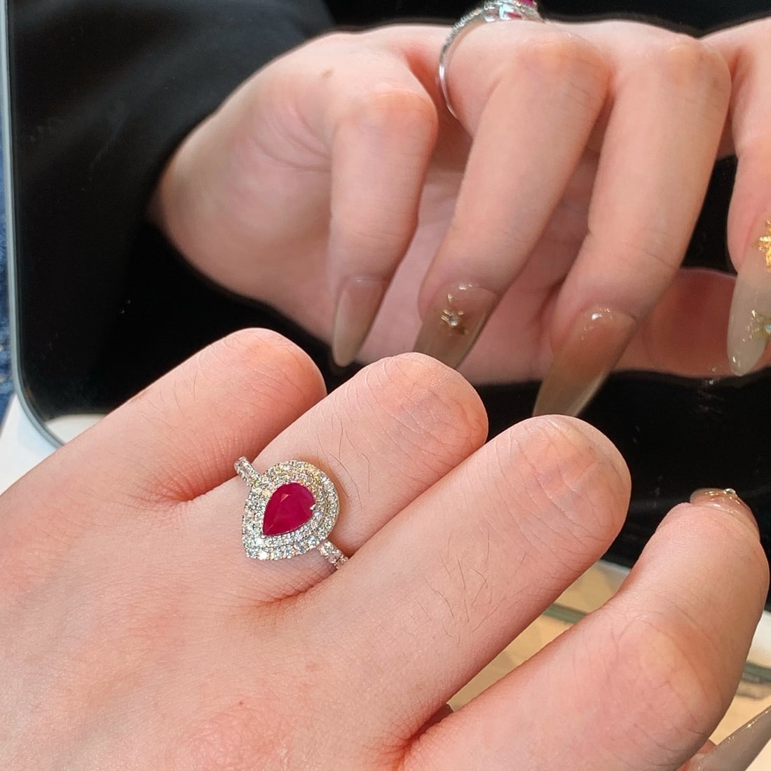 14k Gold 1.66 Ctw Natural Ruby & Diamond Ring - 4