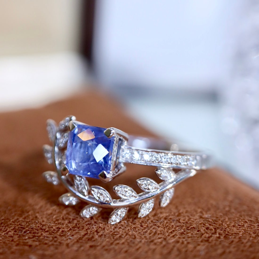 14k Gold 1.45 Ctw Natural Sapphire & Diamond Ring - 3