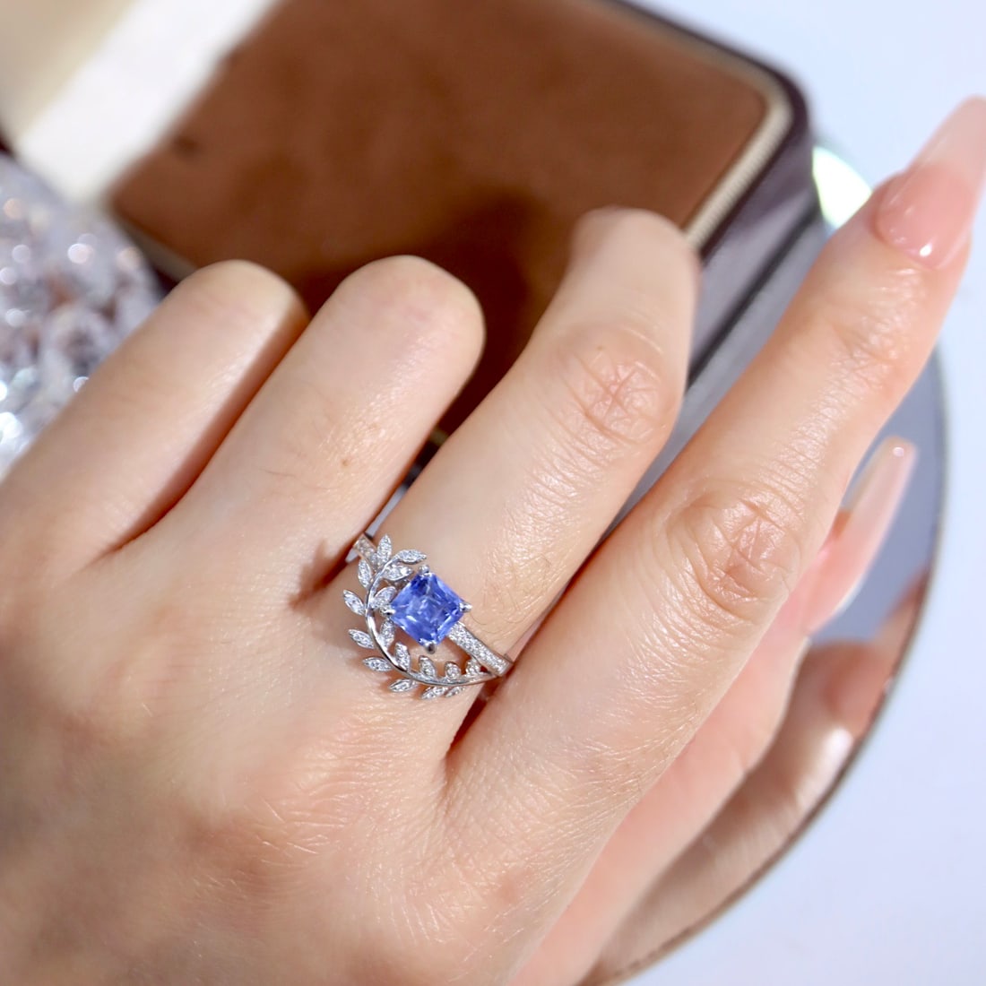 14k Gold 1.45 Ctw Natural Sapphire & Diamond Ring - 4