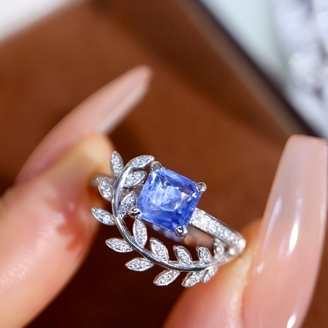 14k Gold 1.45 Ctw Natural Sapphire & Diamond Ring - 6