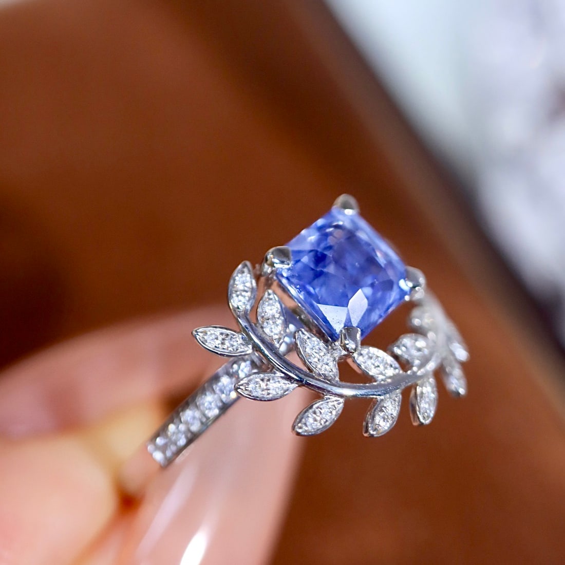14k Gold 1.45 Ctw Natural Sapphire & Diamond Ring - 8