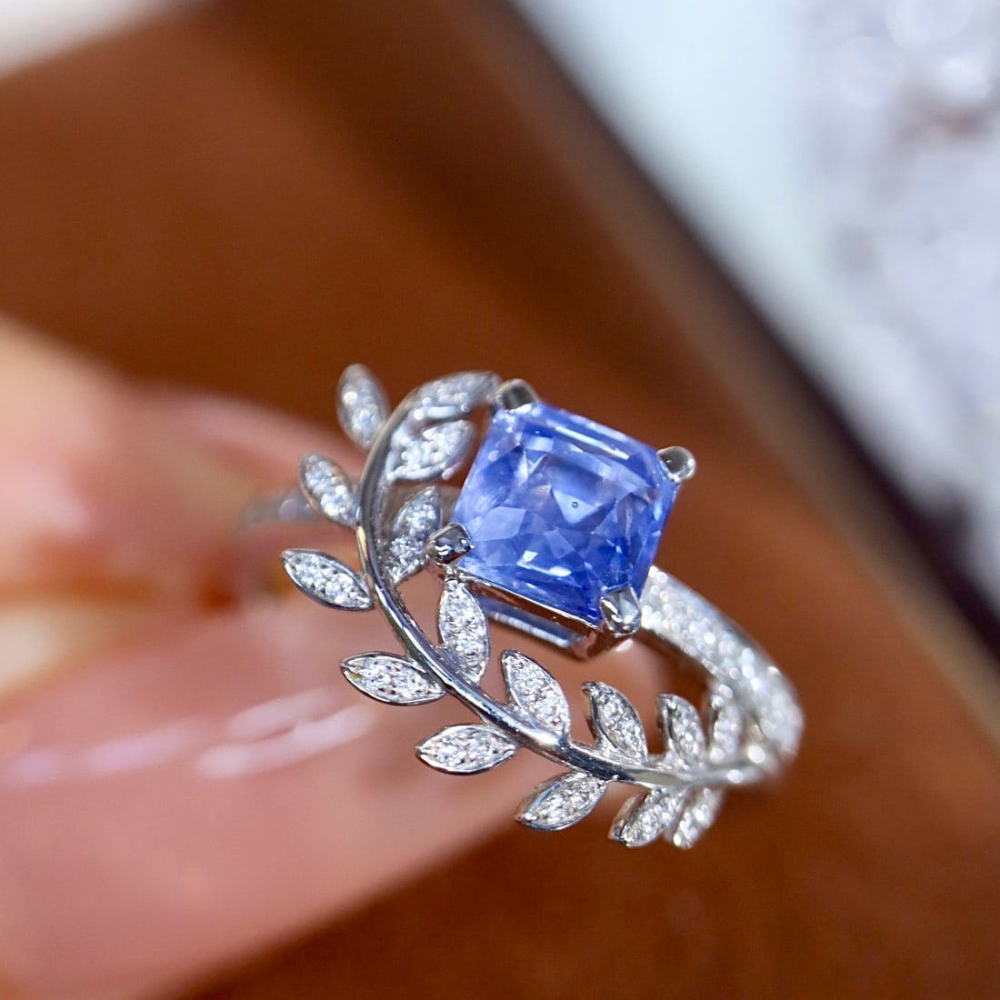 14k Gold 1.45 Ctw Natural Sapphire & Diamond Ring - 9