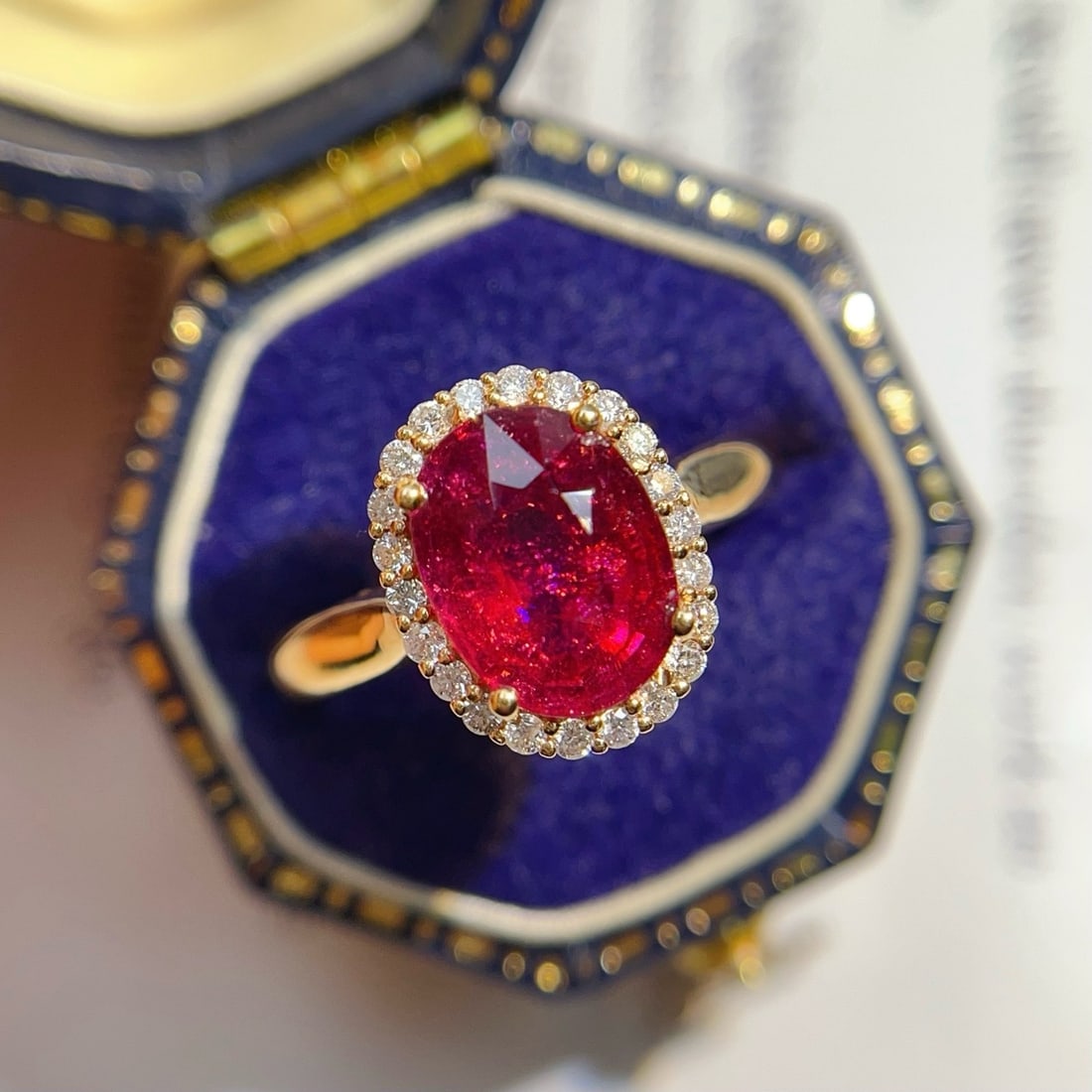 14k Gold 1.90 Ct Natural Tourmaline & Diamond Ring - 3