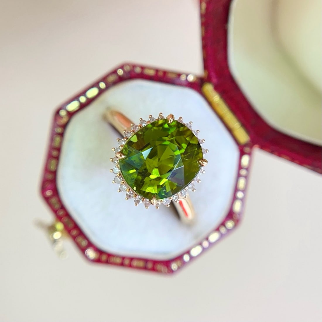 14k Gold 4.20 Ct Natural Tourmaline & Diamond Ring - 4