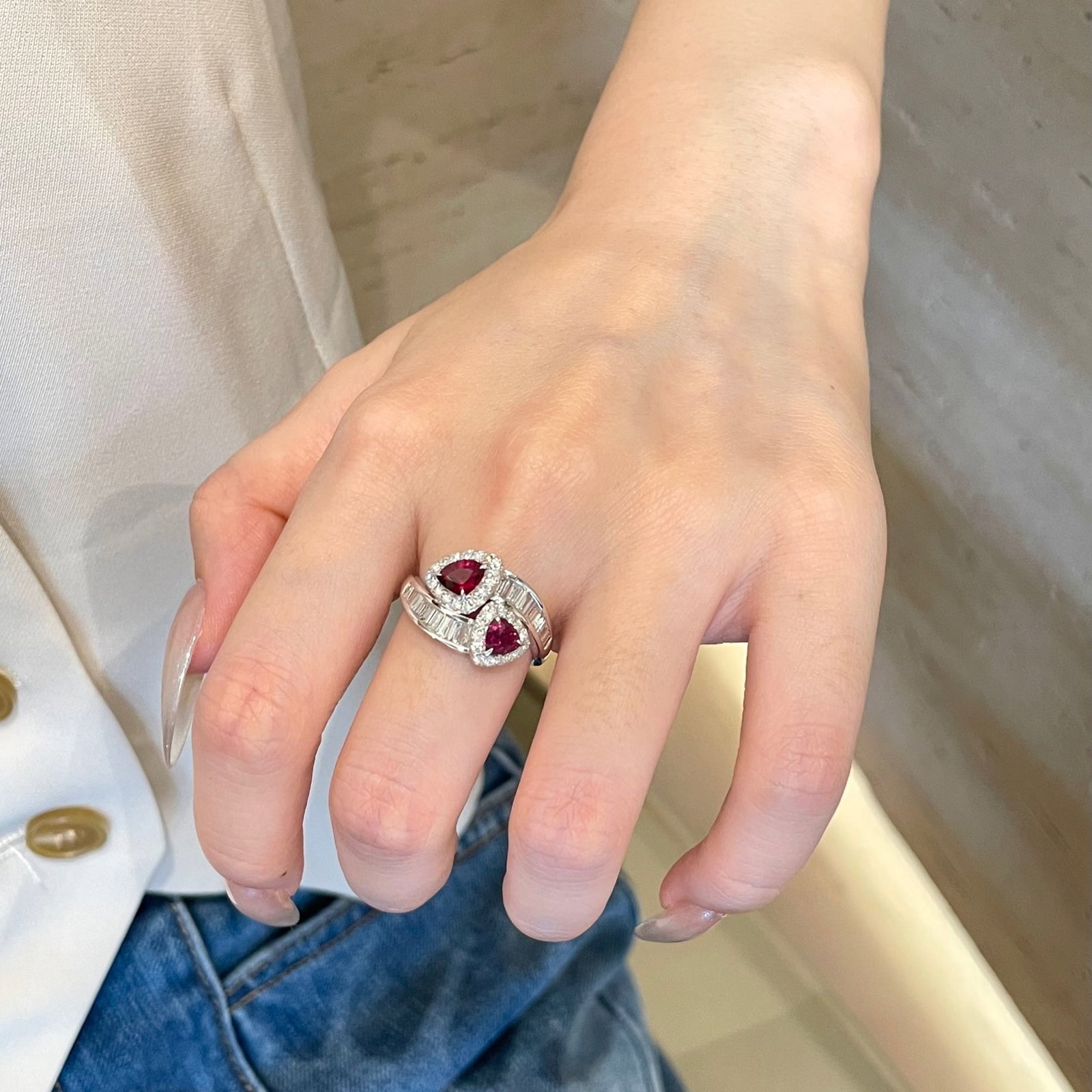 14k Gold 1.10 Ct Natural Ruby & Diamond Ring - 2