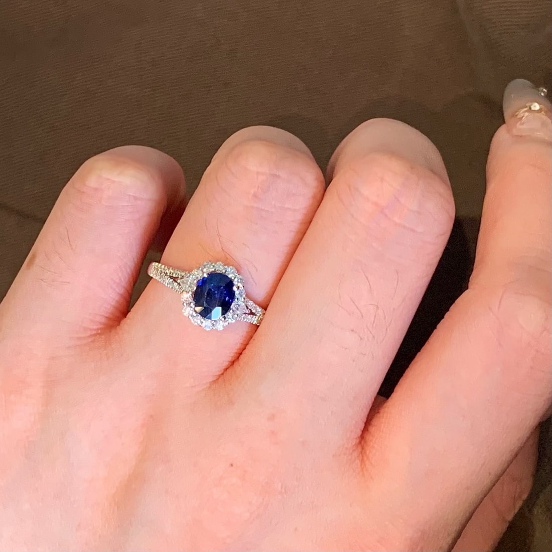 14k Gold 1.54 Ctw Natural Sapphire & Diamond Ring - 4