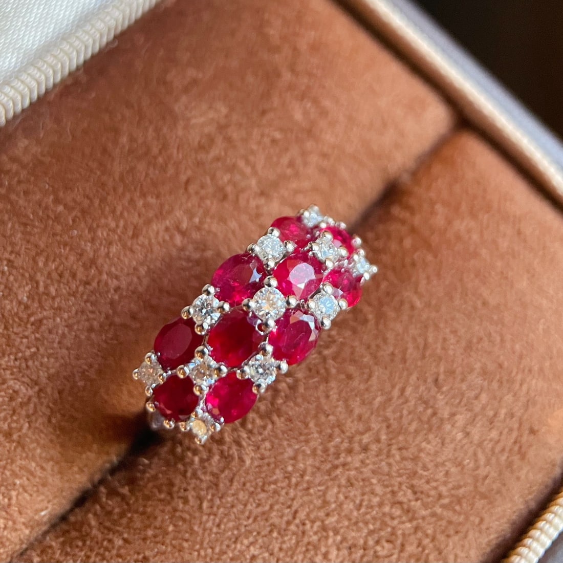 14k Gold 2.1 Ct Natural Ruby & Diamond Ring - 3