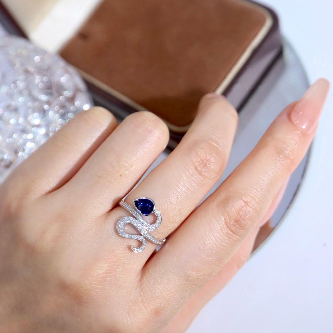 14k Gold 1.24 Ctw Natural Sapphire & Diamond Ring - 4