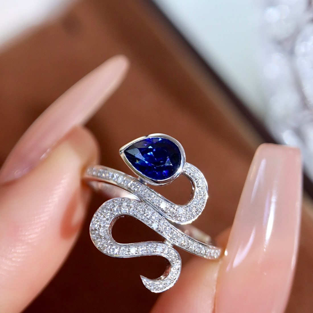 14k Gold 1.24 Ctw Natural Sapphire & Diamond Ring - 5