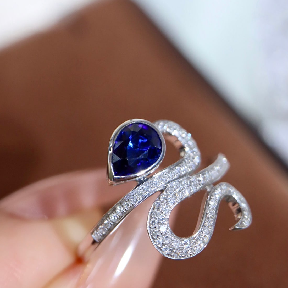 14k Gold 1.24 Ctw Natural Sapphire & Diamond Ring - 6