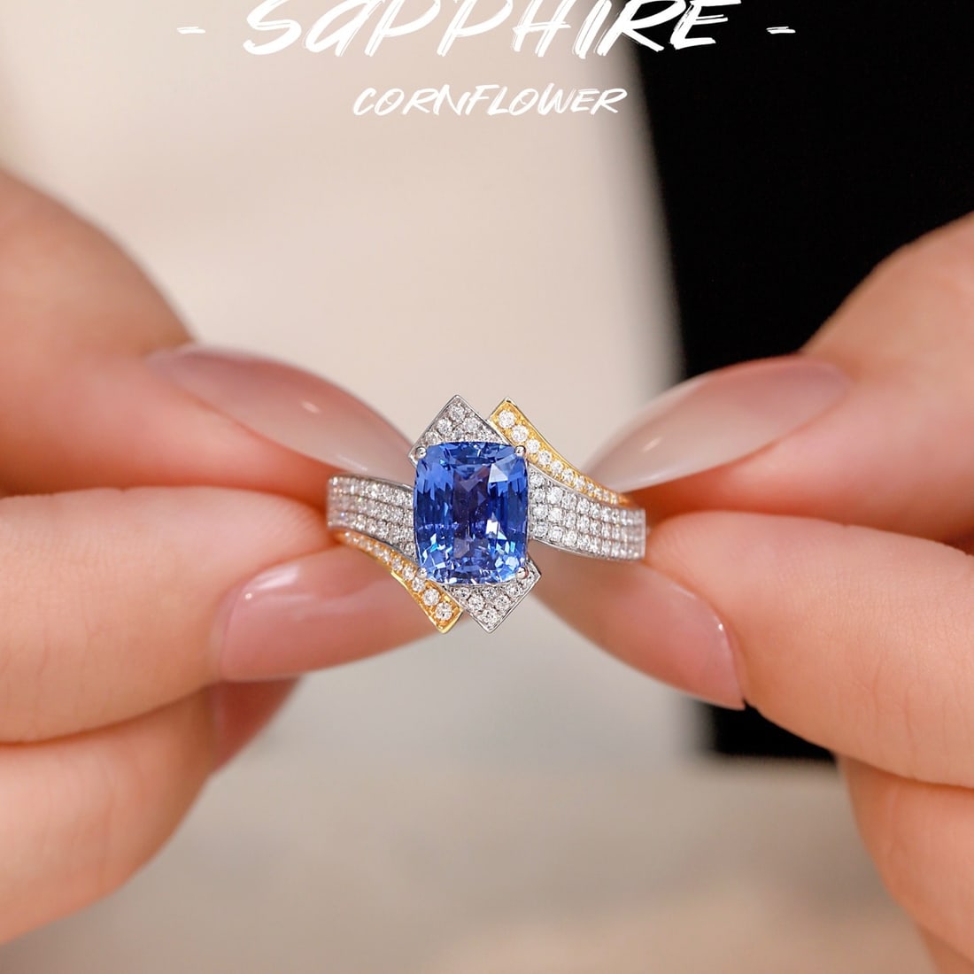 14k Gold 3.51 Ctw Natural Sapphire & Diamond Ring - 4